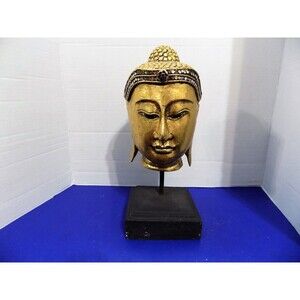 Wood  Buddha Sculpture Figurine Statue Zen Home Decor Indonesia